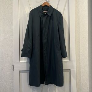 London Fog Men's Blue Quilt Lined Trench Coat Size 46 Extra Large